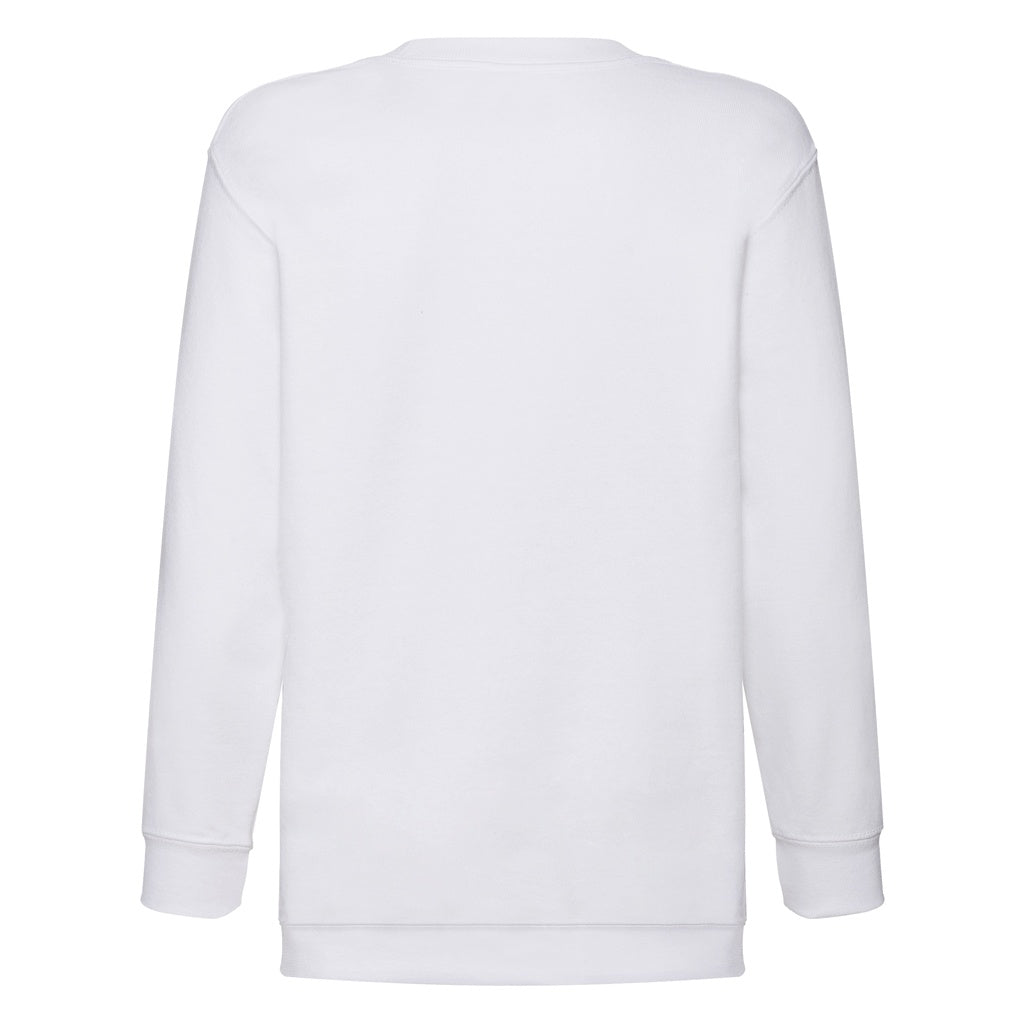 White - Back - Fruit Of The Loom Childrens Unisex Set In Sleeve Sweatshirt (Pack of 2)