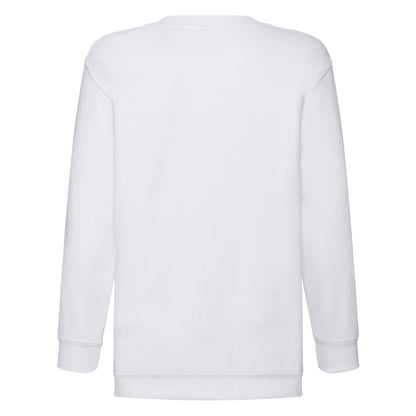 White - Back - Fruit Of The Loom Childrens Unisex Set In Sleeve Sweatshirt (Pack of 2)