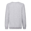 Heather Grey - Back - Fruit Of The Loom Childrens Unisex Raglan Sleeve Sweatshirt (Pack of 2)