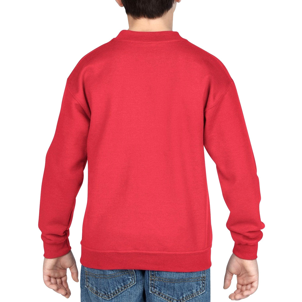 Red - Back - Gildan Childrens Unisex Heavy Blend Crewneck Sweatshirt (Pack Of 2)