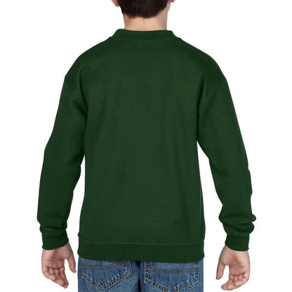 Forest Green - Back - Gildan Childrens Unisex Heavy Blend Crewneck Sweatshirt (Pack Of 2)