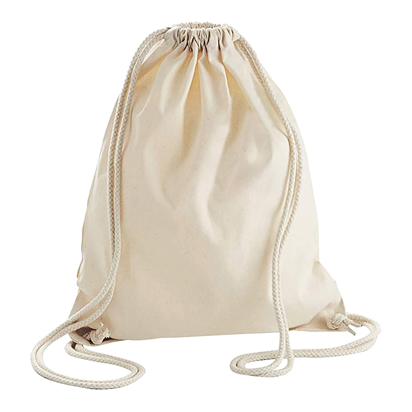 Natural - Front - Westford Mill Earthware Organic Gymsac (13 Litres) (Pack Of 2)