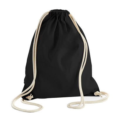 Black - Front - Westford Mill Earthware Organic Gymsac (13 Litres) (Pack Of 2)