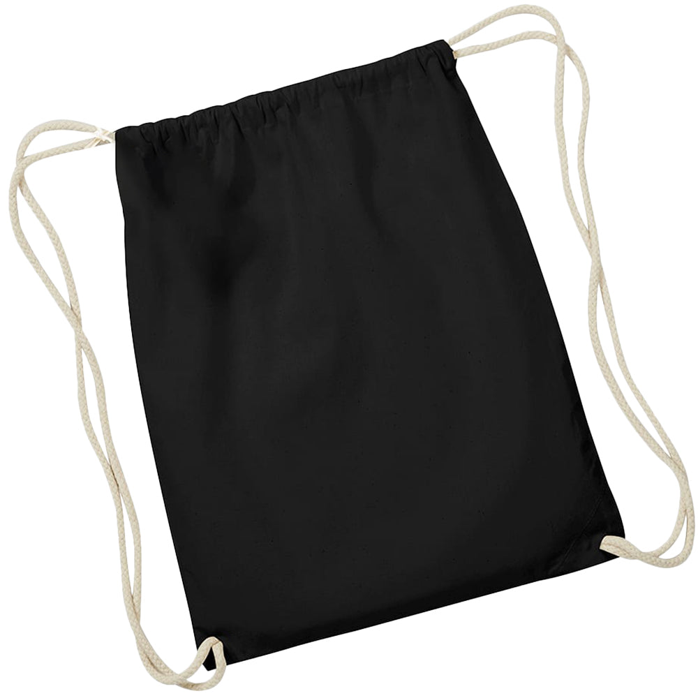 Black - Back - Westford Mill Earthware Organic Gymsac (13 Litres) (Pack Of 2)