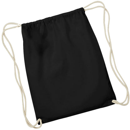 Black - Back - Westford Mill Earthware Organic Gymsac (13 Litres) (Pack Of 2)