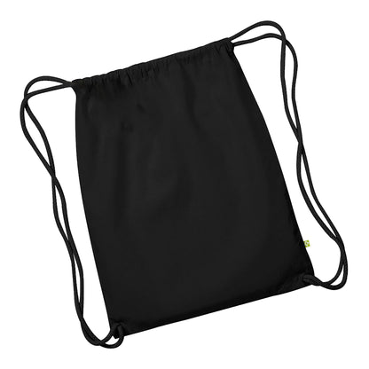 Black-Black - Front - Westford Mill Earthware Organic Gymsac (13 Litres) (Pack Of 2)