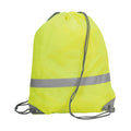 Hi-Vis Yellow - Front - Shugon Stafford Drawstring Hi-Vis Tote Bag (13 Litres) (Pack Of 2)