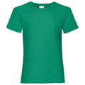 Kelly Green - Front - Fruit Of The Loom Girls Childrens Valueweight Short Sleeve T-Shirt (Pack of 2)