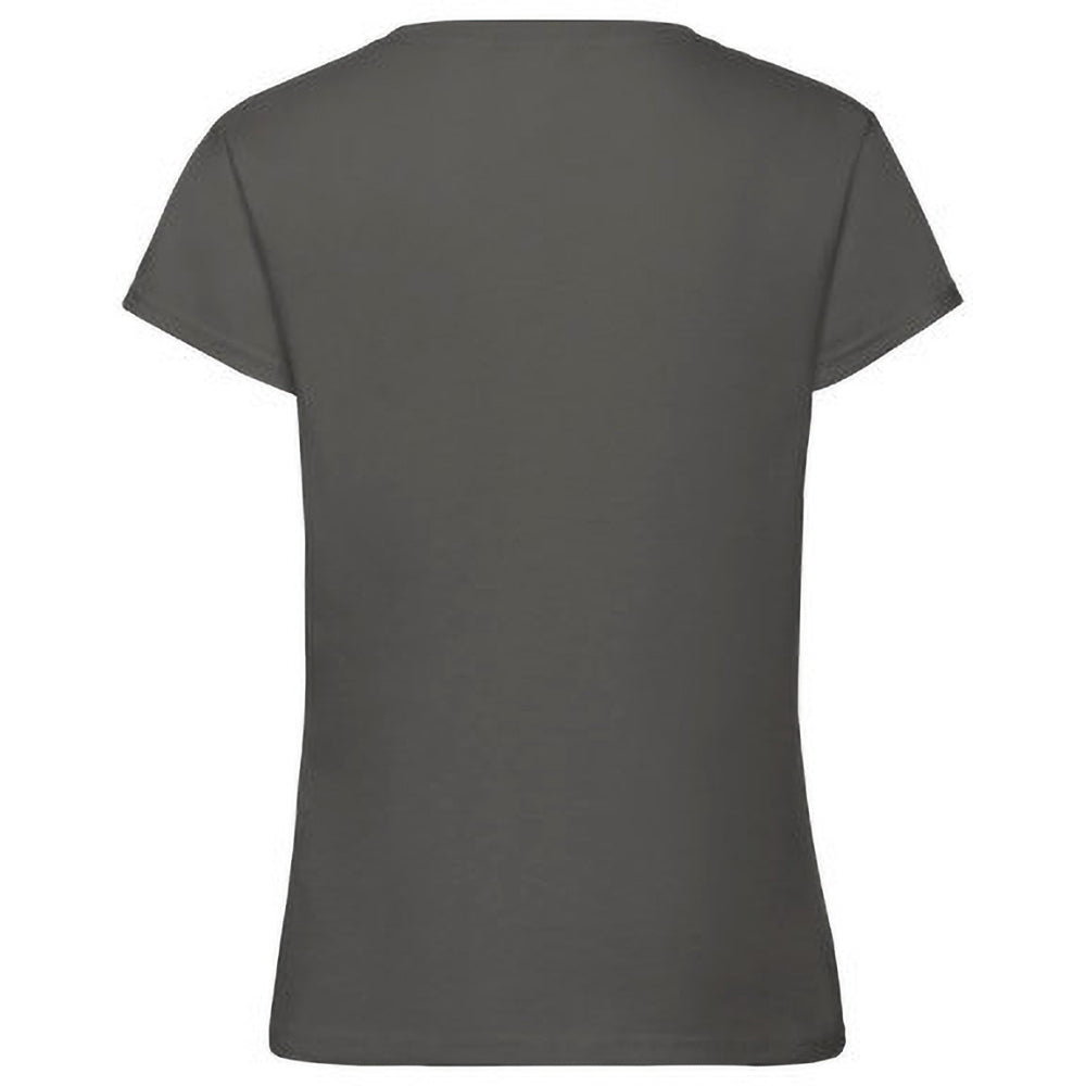Light Graphite - Back - Fruit Of The Loom Girls Sofspun Short Sleeve T-Shirt (Pack of 2)