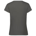 Light Graphite - Back - Fruit Of The Loom Girls Sofspun Short Sleeve T-Shirt (Pack of 2)
