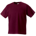 Burgundy - Front - Jerzees Schoolgear Childrens Classic Plain T-Shirt (Pack of 2)