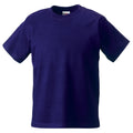 Purple - Front - Jerzees Schoolgear Childrens Classic Plain T-Shirt (Pack of 2)