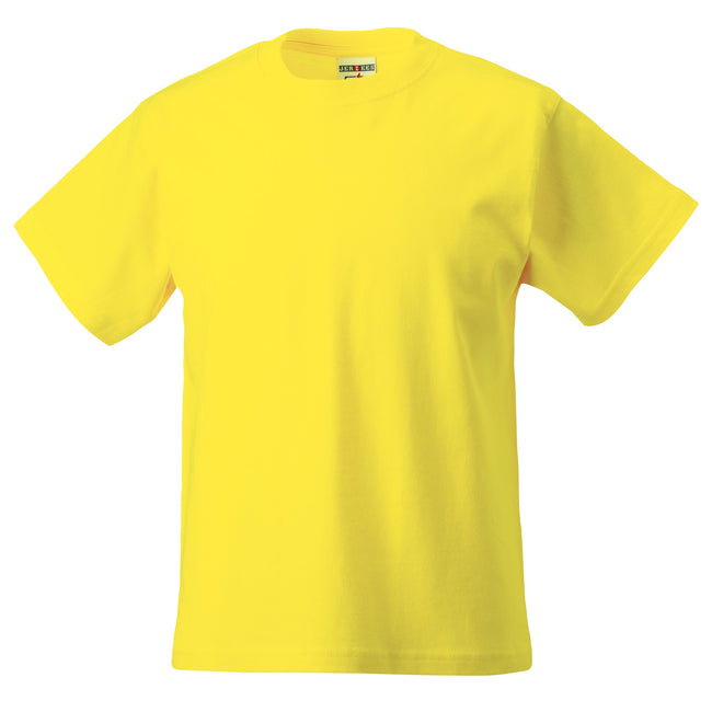 Yellow - Front - Jerzees Schoolgear Childrens Classic Plain T-Shirt (Pack of 2)