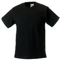 Black - Front - Jerzees Schoolgear Childrens Classic Plain T-Shirt (Pack of 2)