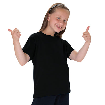 Black - Back - Jerzees Schoolgear Childrens Classic Plain T-Shirt (Pack of 2)