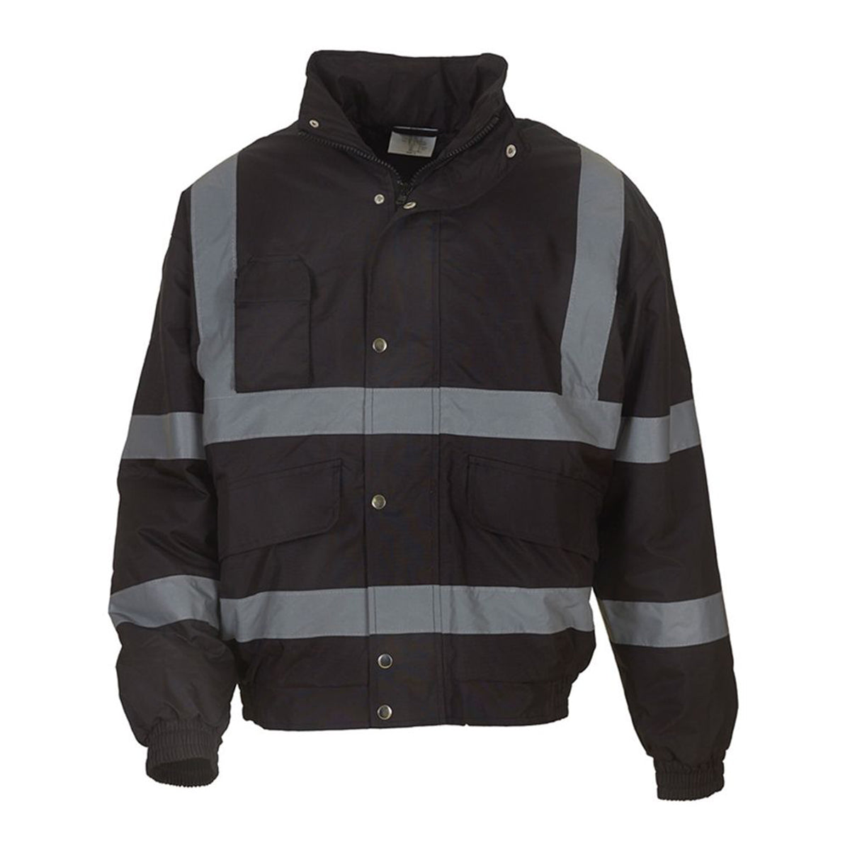 Black - Front - Yoko Mens Hi-Vis Bomber Jacket (Pack of 2)