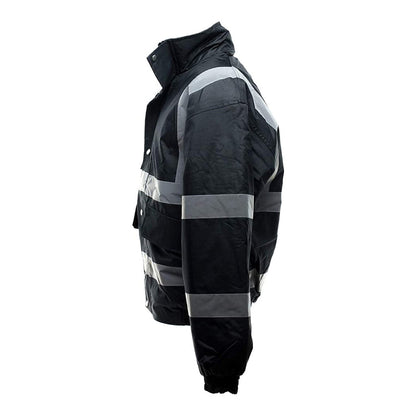 Black - Lifestyle - Yoko Mens Hi-Vis Bomber Jacket (Pack of 2)