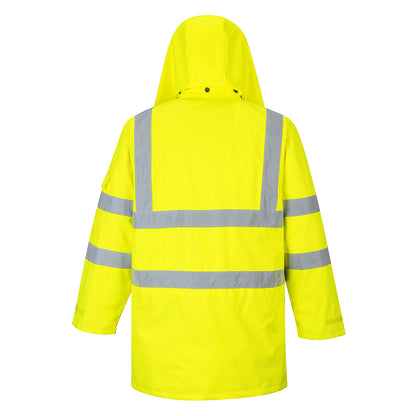 Hi Vis Yellow - Side - Yoko Hi Vis Multi-Function Breathable & Waterproof 7-In-1 Jacket (Pack Of 2)