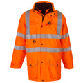 Hi Vis Orange - Front - Yoko Hi Vis Multi-Function Breathable & Waterproof 7-In-1 Jacket (Pack of 2)