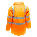 Hi Vis Orange - Back - Yoko Hi Vis Multi-Function Breathable & Waterproof 7-In-1 Jacket (Pack of 2)