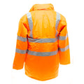 Hi Vis Orange - Back - Yoko Hi Vis Multi-Function Breathable & Waterproof 7-In-1 Jacket (Pack Of 2)