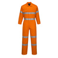 Hi Vis Orange - Front - Yoko Hi-Vis Polycotton Coverall - Mens Workwear (Pack of 2)