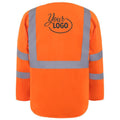 Hi Vis Orange - Back - Yoko Mens Executive Hi-Vis Long Sleeve Safety Waistcoat (Pack of 2)
