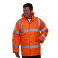 Hi Vis Orange - Back - Yoko Mens Hi-Vis Road Safety Jacket (Pack of 2)