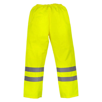 Hi-Vis Yellow - Front - Yoko Mens Hi-Vis Waterproof Contractor Over Trousers (Pack Of 2)