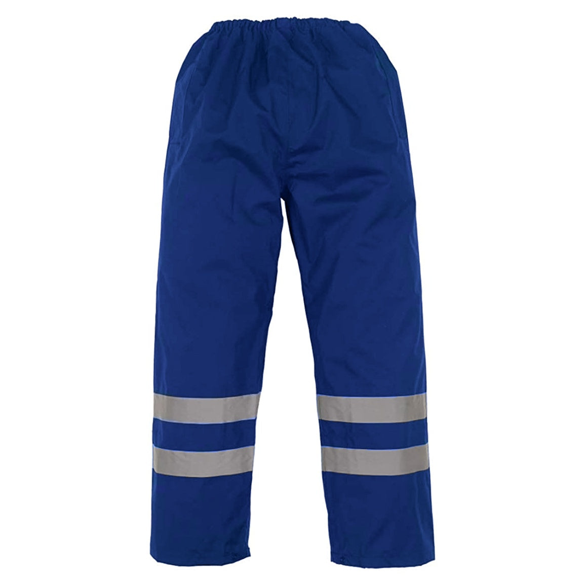 Navy Blue - Front - Yoko Mens Hi-Vis Waterproof Contractor Over Trousers (Pack Of 2)