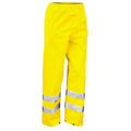 Hi-Vis Yellow - Front - Result Mens Hi-Vis Trousers - Pants (Pack of 2)