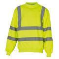 Hi-Vis Yellow - Front - Yoko Unisex Hi-Vis Heavyweight Sweatshirt (Pack of 2)