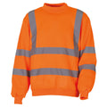Hi Vis Orange - Front - Yoko Unisex Hi-Vis Heavyweight Sweatshirt (Pack of 2)