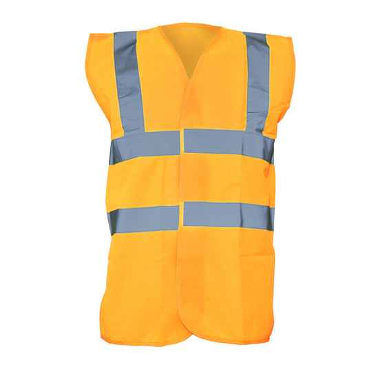 Hi Vis Orange - Front - Yoko Unisex Premium Hi-Vis Waistcoat Vest - Jacket (Pack of 2)
