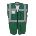 Paramedic Green - Front - Yoko Hi-Vis Premium Executive-Manager Waistcoat - Jacket (Pack of 2)