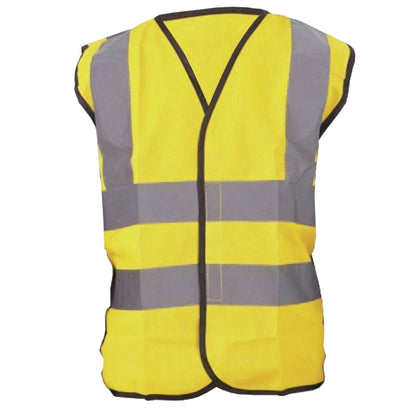 Hi-Vis Yellow - Front - Yoko Hi-Vis Childrens Unisex Waistcoat - Jacket (Pack of 2)