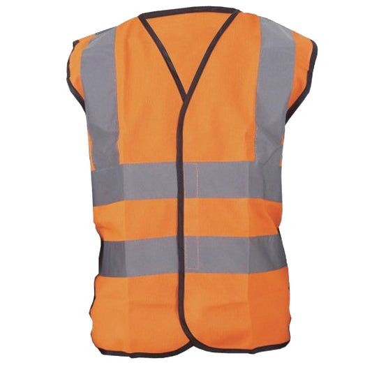 Hi Vis Orange - Front - Yoko Hi-Vis Childrens Unisex Waistcoat - Jacket (Pack of 2)