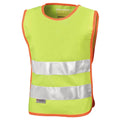 Hi-Vis Yellow - Front - Result Junior Kids Hi-Vis Tabard Jacket - Safetywear (Pack of 2)
