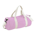 CLassic Pink-White - Front - Bagbase Plain Varsity Barrel - Duffle Bag (20 Litres) (Pack of 2)