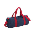 French Navy-Classic Red - Front - Bagbase Plain Varsity Barrel - Duffle Bag (20 Litres) (Pack of 2)