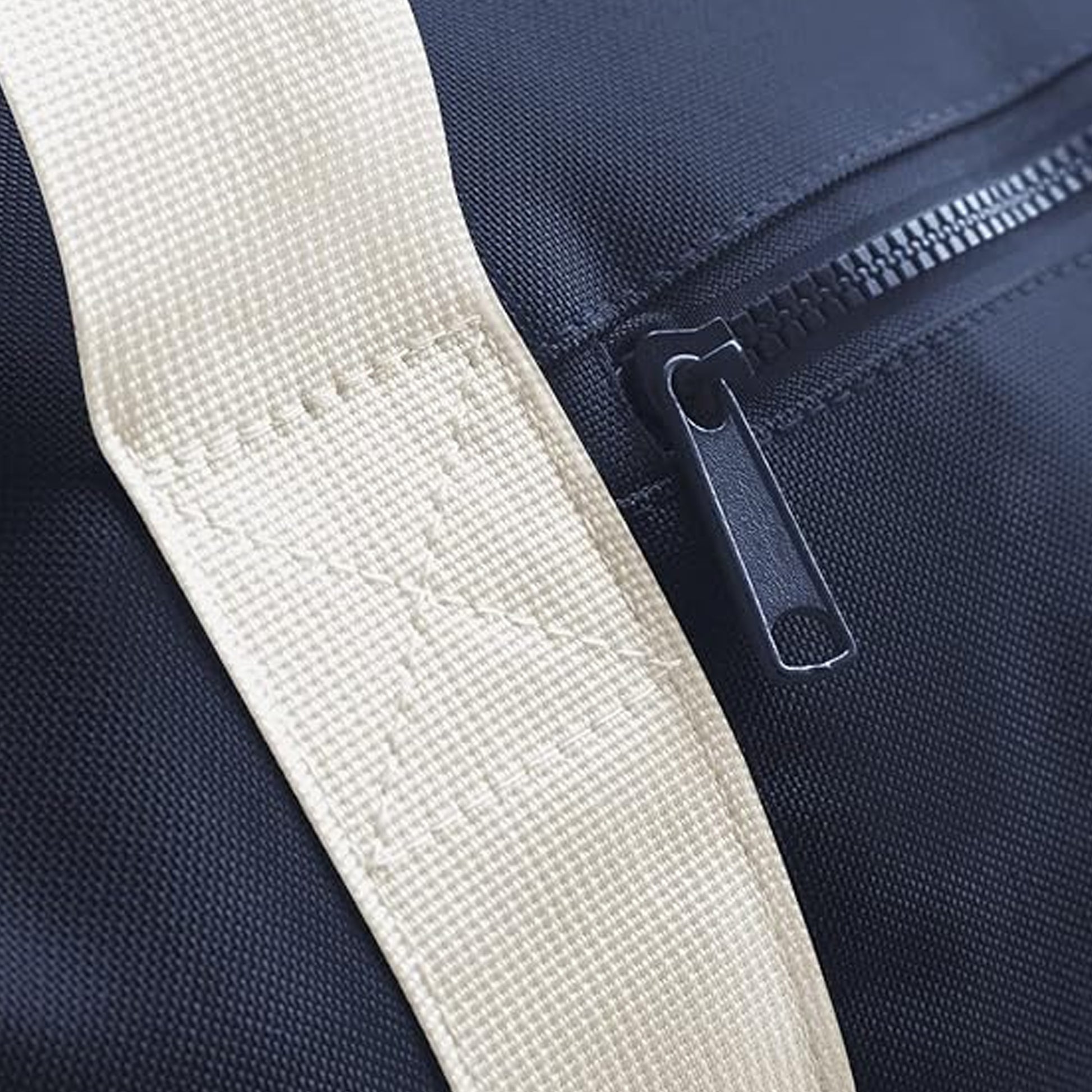 French Navy-Off White - Side - Bagbase Plain Varsity Barrel - Duffle Bag (20 Litres) (Pack of 2)