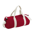 Classic Red-Off White - Front - Bagbase Plain Varsity Barrel - Duffle Bag (20 Litres) (Pack of 2)