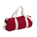 Classic Red-Off White - Front - Bagbase Plain Varsity Barrel - Duffle Bag (20 Litres) (Pack of 2)