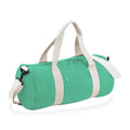 Mint Green-Off White - Front - Bagbase Plain Varsity Barrel - Duffle Bag (20 Litres) (Pack of 2)