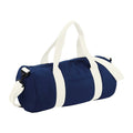 French Navy-Off White - Front - Bagbase Plain Varsity Barrel - Duffle Bag (20 Litres) (Pack of 2)
