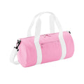 Classic Pink-White - Front - Bagbase Mini Barrel Shoulder Bag (Pack of 2)