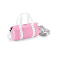 Classic Pink-White - Front - Bagbase Mini Barrel Shoulder Bag (Pack of 2)