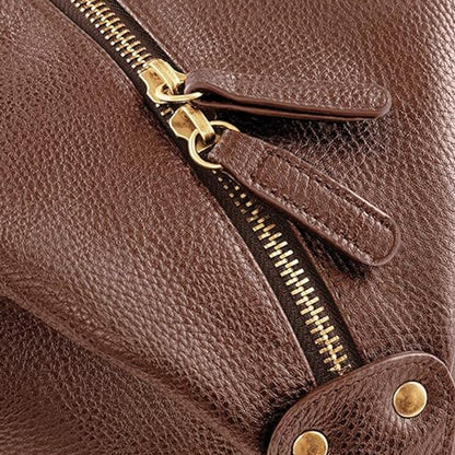 Tan - Back - Quadra NuHude Faux Leather Weekender Holdall Bag (Pack of 2)
