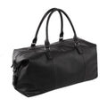 Black - Front - Quadra NuHude Faux Leather Weekender Holdall Bag (Pack of 2)