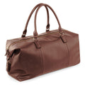 Tan - Front - Quadra NuHude Faux Leather Weekender Holdall Bag (Pack of 2)
